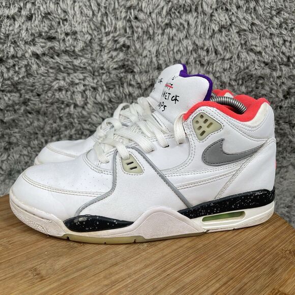 Nike Air Flight 89 Planet of Hoops Sneakers Shoes Men's 8 CW2616-101 - Picture 2 of 12